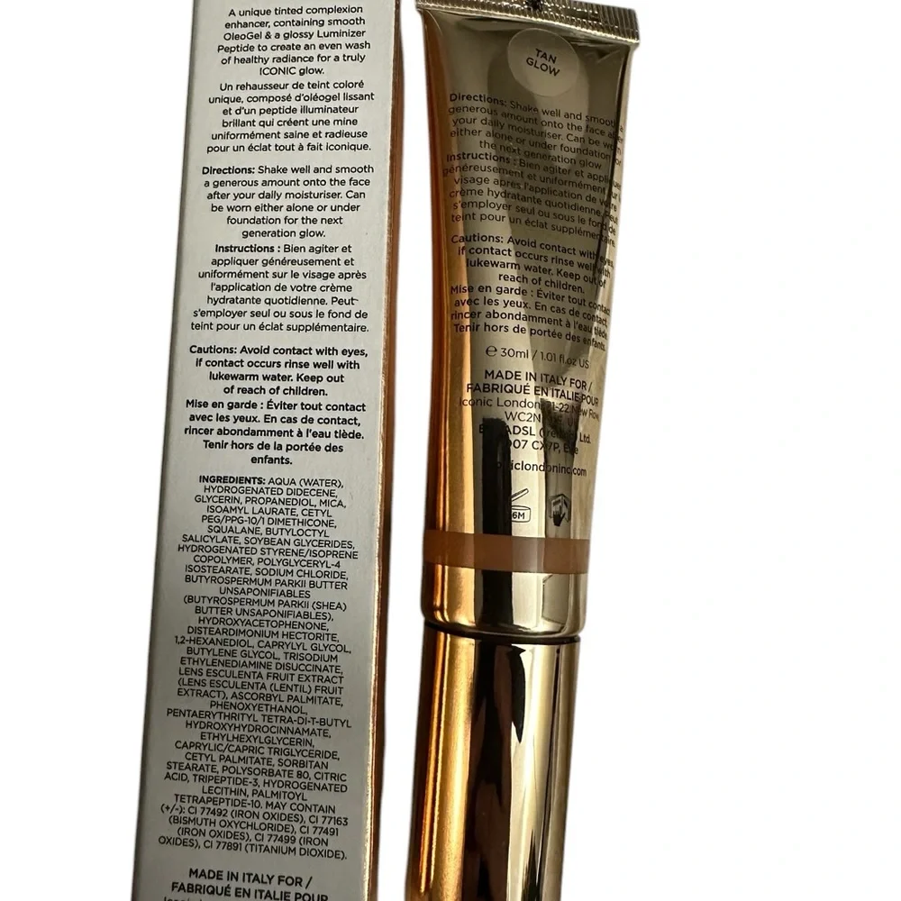 Iconic London Radiance Booster Dewy Tinted Moisturizer shade TAN GLOW NIB